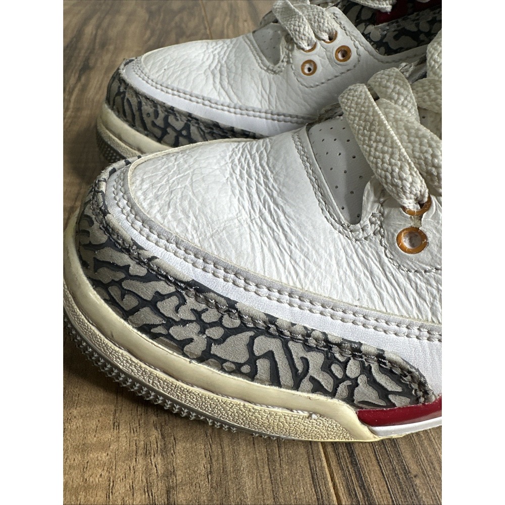 Size 6.5Y Nike‎ Air Jordan 3 Retro GS Cardinal Red White Youth Shoes 398614-126 - Picture 5 of 13